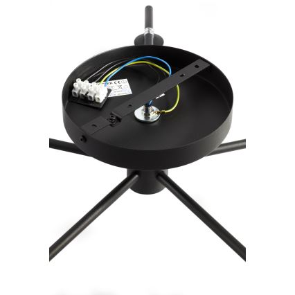 Jupiter 2046 - Ytmonterad ljuskrona PRATO 5xG9/10W/230V svart/genomskinlig