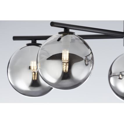 Jupiter 2048 - Ytmonterad taklampa PRATO 5xG9/14W/230V svart/rökgrå