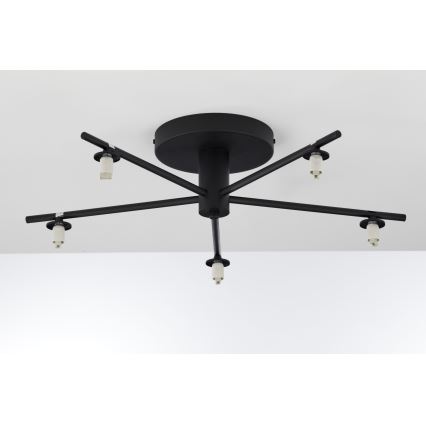 Jupiter 2048 - Ytmonterad taklampa PRATO 5xG9/14W/230V svart/rökgrå