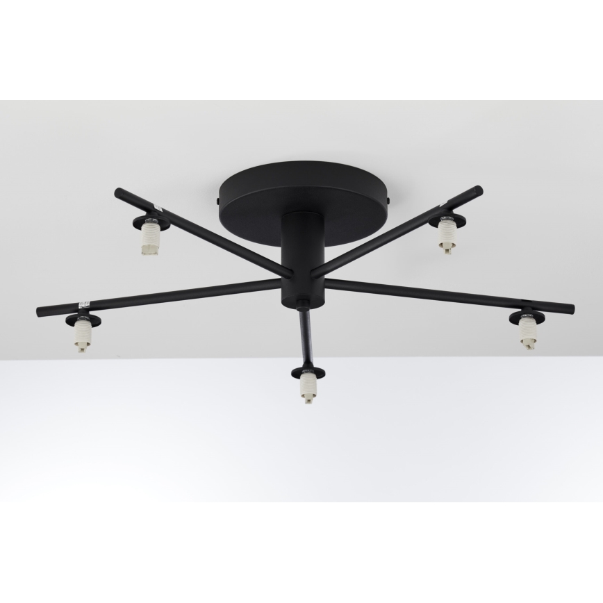 Jupiter 2048 - Ytmonterad taklampa PRATO 5xG9/14W/230V svart/rökgrå