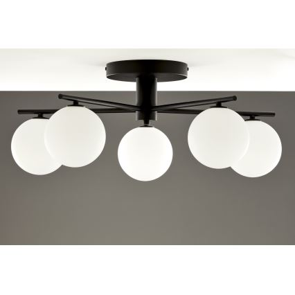 Jupiter 2049 - Ytmonterad taklampa PRATO 5xG9/14W/230V svart/vit