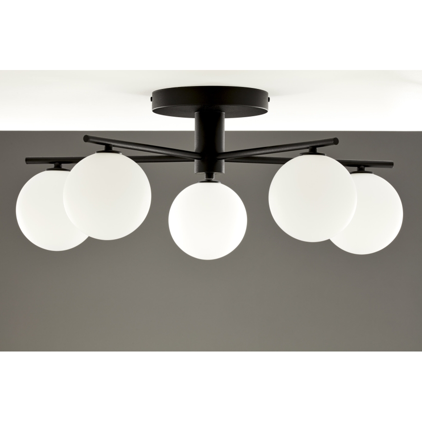 Jupiter 2049 - Ytmonterad taklampa PRATO 5xG9/14W/230V svart/vit