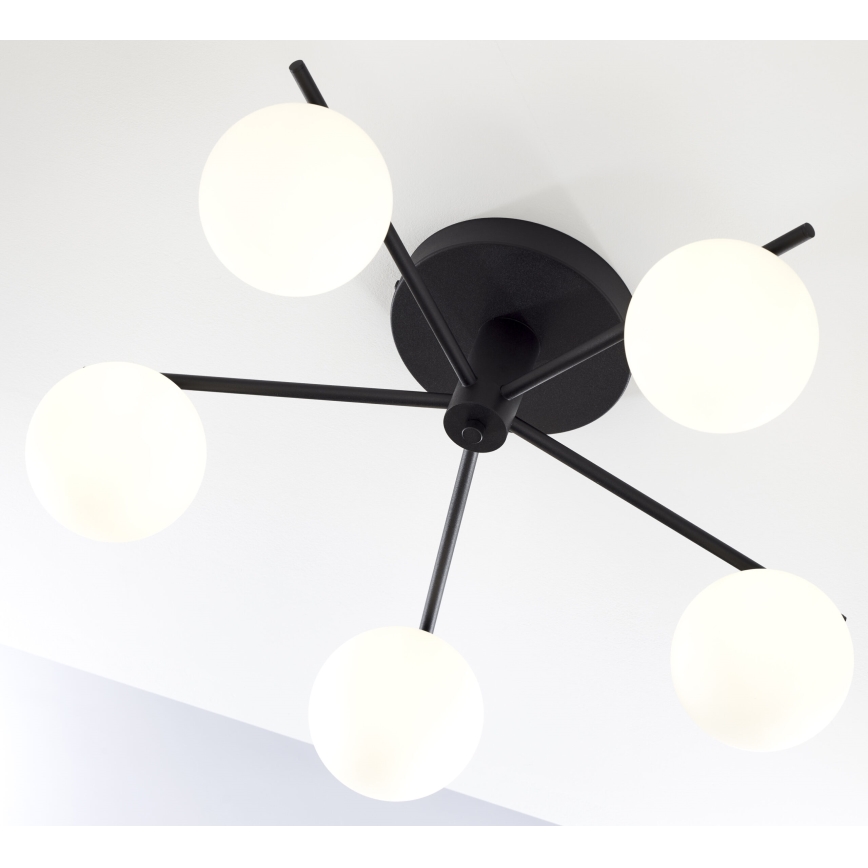 Jupiter 2049 - Ytmonterad taklampa PRATO 5xG9/14W/230V svart/vit
