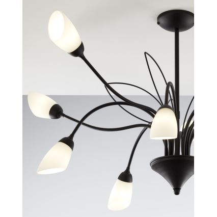 Jupiter 2056 - Taklampa på stång GLORIOSA 10xG9/14W/230V svart