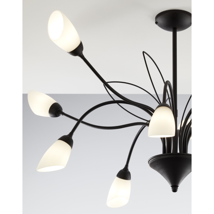 Jupiter 2056 - Taklampa på stång GLORIOSA 10xG9/14W/230V svart