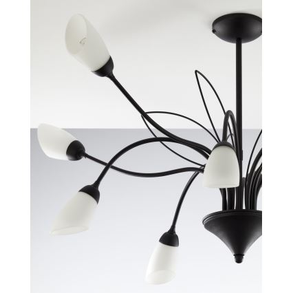 Jupiter 2056 - Taklampa på stång GLORIOSA 10xG9/14W/230V svart