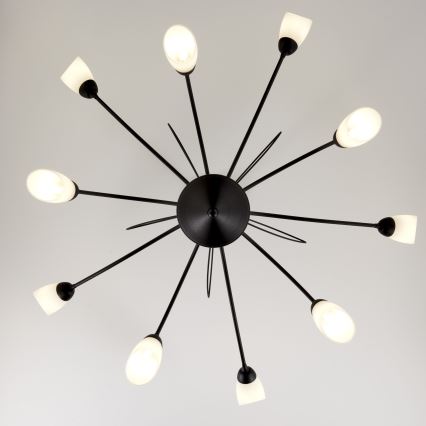 Jupiter 2056 - Taklampa på stång GLORIOSA 10xG9/14W/230V svart