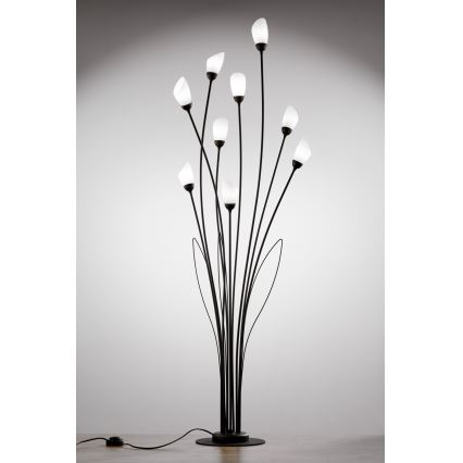 Jupiter 2058 - Golvlampa GLORIOSA 9xG9/14W/230V svart