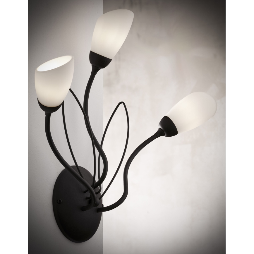 Jupiter 2059 - Vägglampa GLORIOSA 3xG9/14W/230V svart