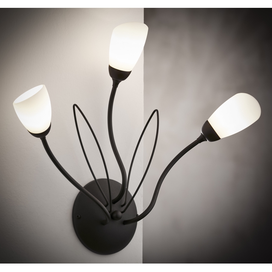 Jupiter 2059 - Vägglampa GLORIOSA 3xG9/14W/230V svart