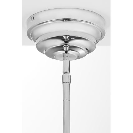 Jupiter 2072 - PLATINO taklampa på stång 3xE27/15W/230V grön/blank krom