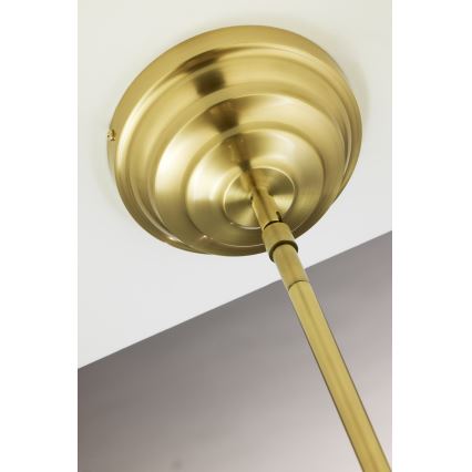 Jupiter 2074 - Taklampa på stång PLATINO 3xE27/15W/230V grön/guld