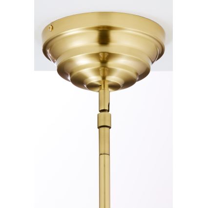 Jupiter 2074 - Taklampa på stång PLATINO 3xE27/15W/230V grön/guld