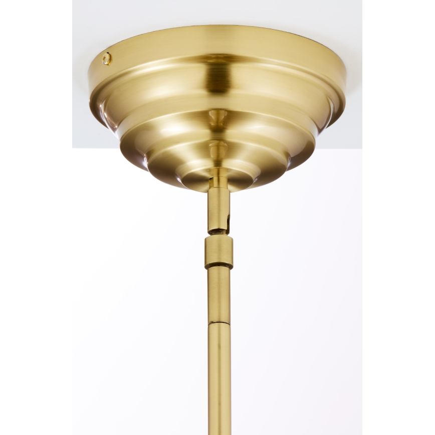 Jupiter 2074 - Taklampa på stång PLATINO 3xE27/15W/230V grön/guld