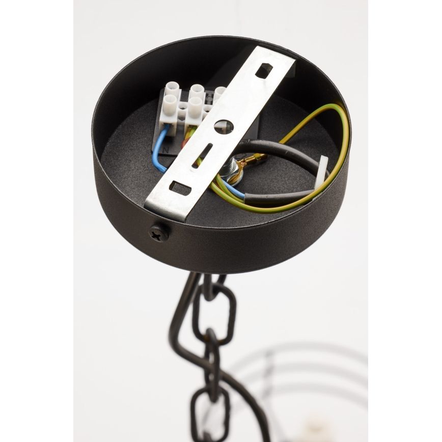 Jupiter 2102 - Taklampa med kedja ARTHUR 6xE27/15W/230V blå/svart