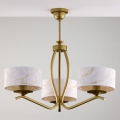 Jupiter 2109 - Taklampa med stång KASZMIR 3xE27/15W/230V vit/guld/marmordekor