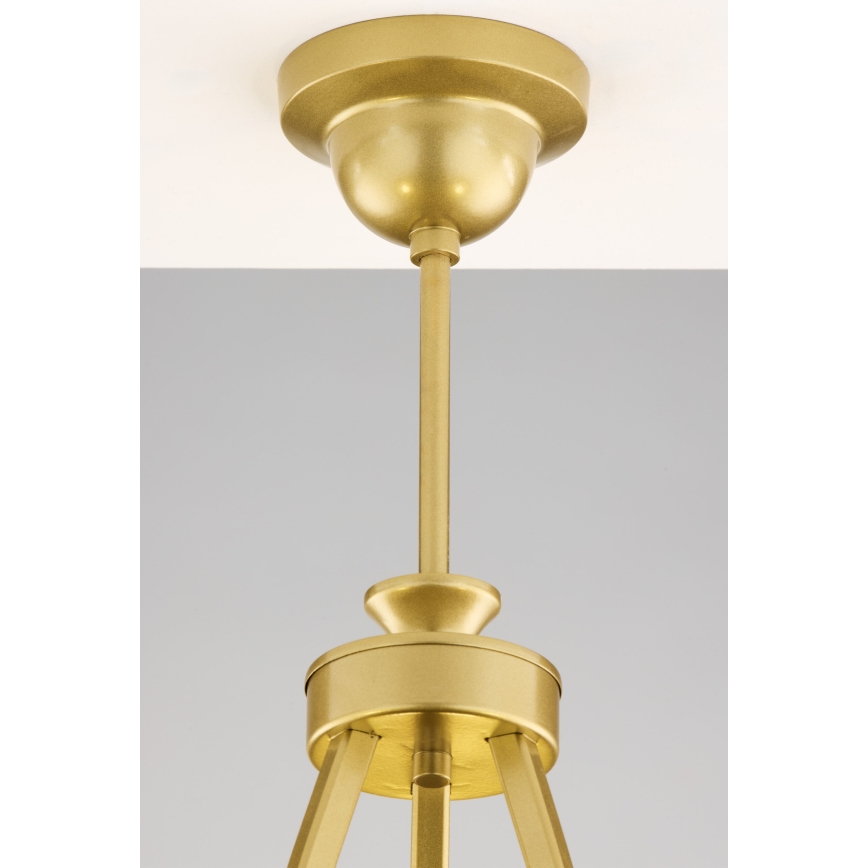 Jupiter 2109 - Taklampa med stång KASZMIR 3xE27/15W/230V vit/guld/marmordekor