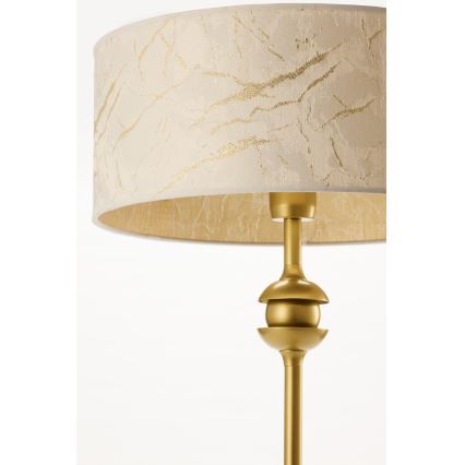 Jupiter 2112 - Bordslampa KASZMIR 1xE27/15W/230V vit/guld/marmordekor