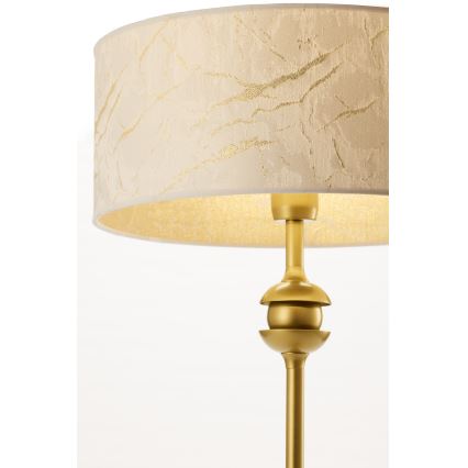Jupiter 2112 - Bordslampa KASZMIR 1xE27/15W/230V vit/guld/marmordekor