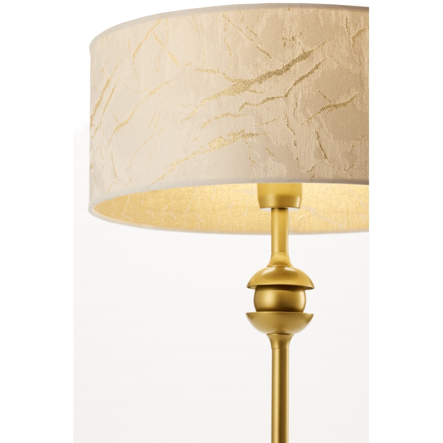 Jupiter 2112 - Bordslampa KASZMIR 1xE27/15W/230V vit/guld/marmordekor