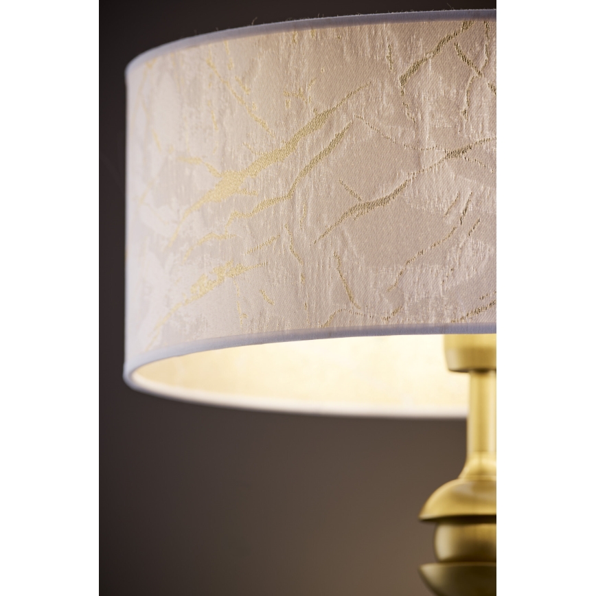 Jupiter 2112 - Bordslampa KASZMIR 1xE27/15W/230V vit/guld/marmordekor
