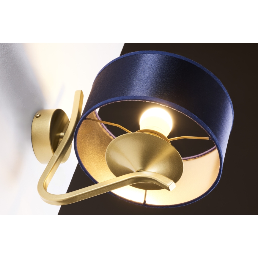 Jupiter 2115 - Vägglampa KASZMIR 1xE27/15W/230V blå/guld