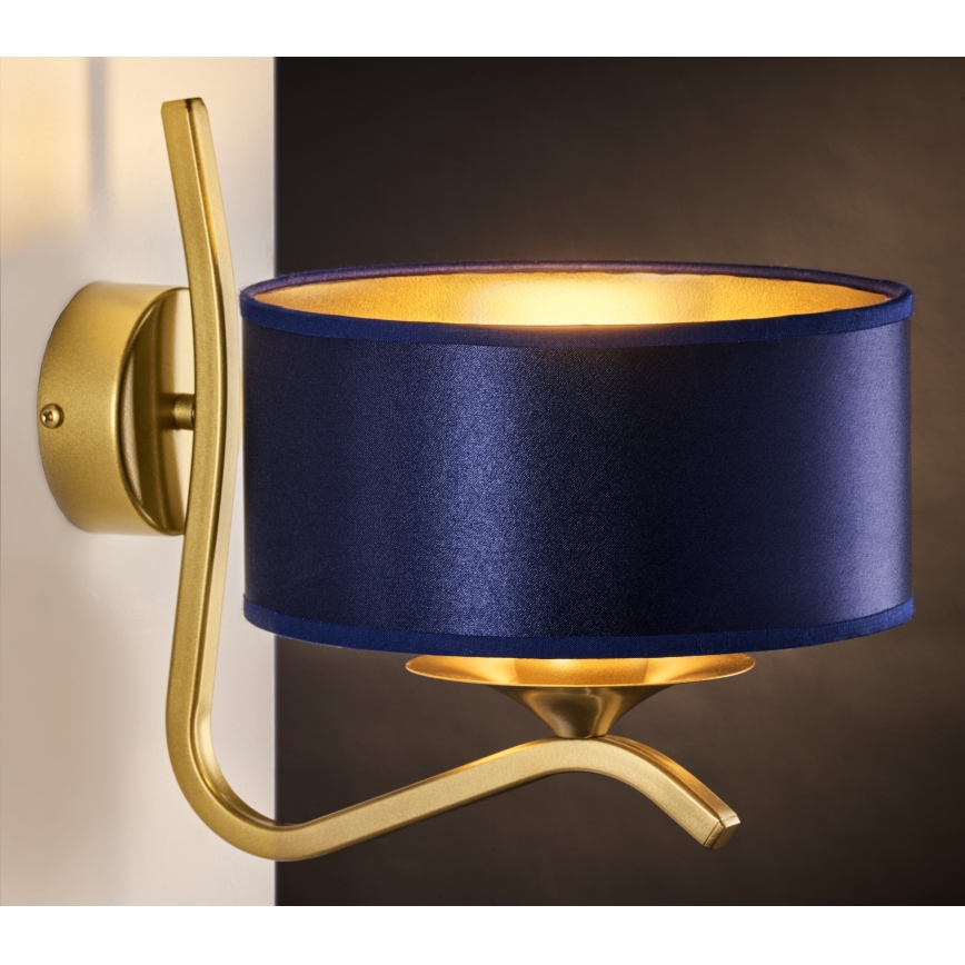 Jupiter 2115 - Vägglampa KASZMIR 1xE27/15W/230V blå/guld