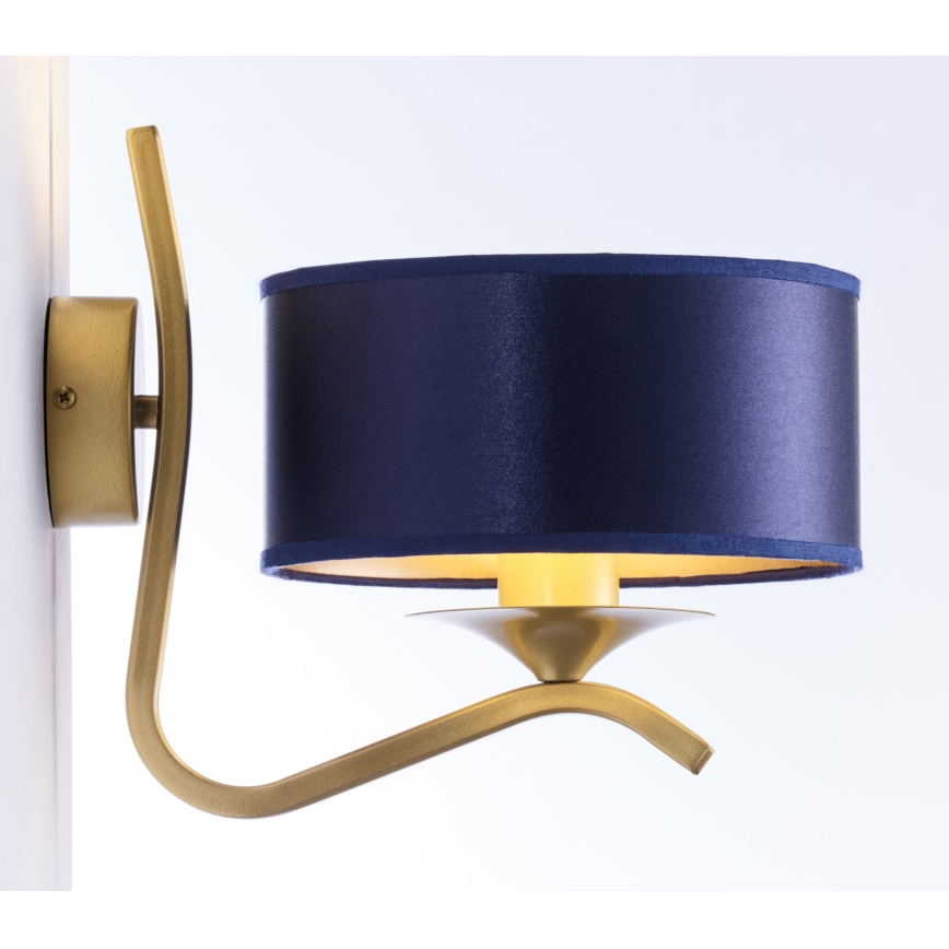 Jupiter 2115 - Vägglampa KASZMIR 1xE27/15W/230V blå/guld