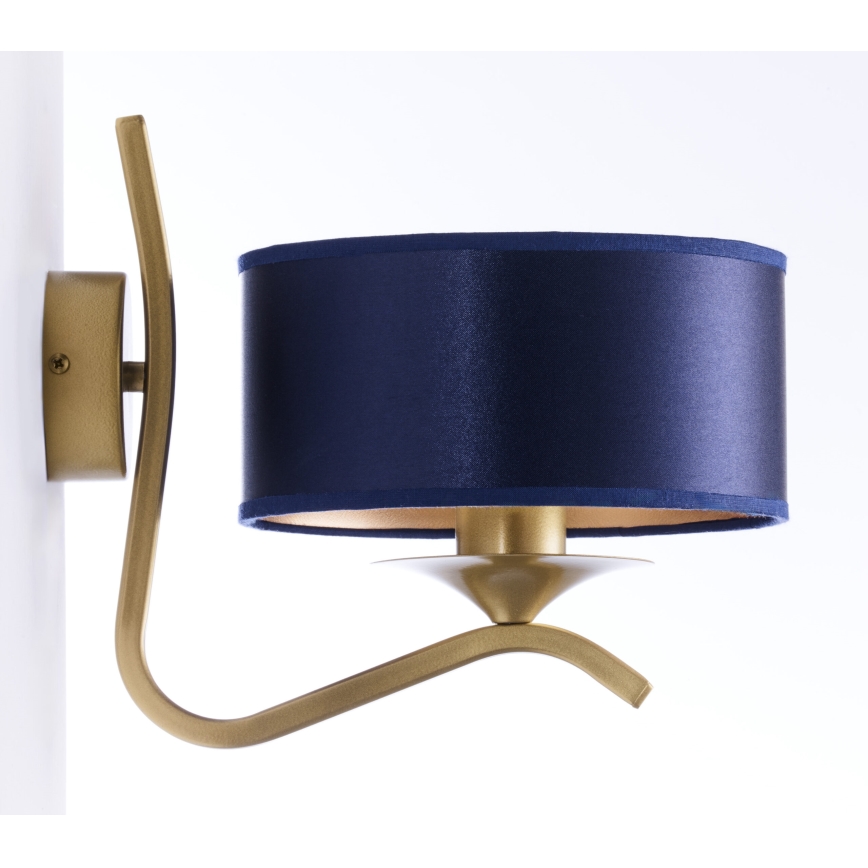 Jupiter 2115 - Vägglampa KASZMIR 1xE27/15W/230V blå/guld