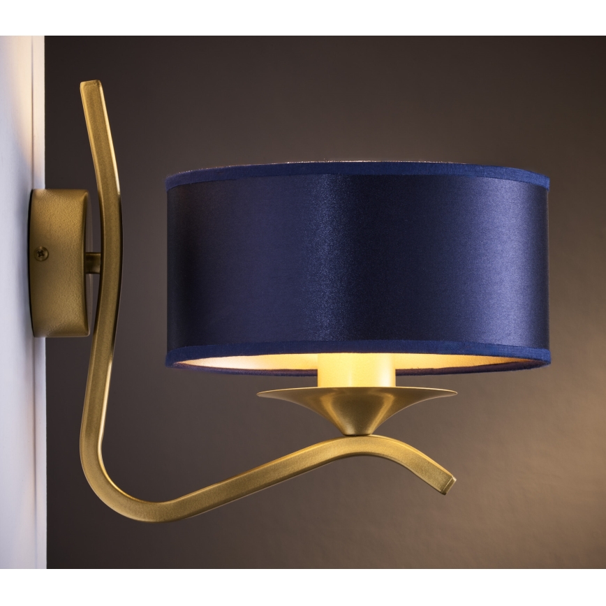 Jupiter 2115 - Vägglampa KASZMIR 1xE27/15W/230V blå/guld