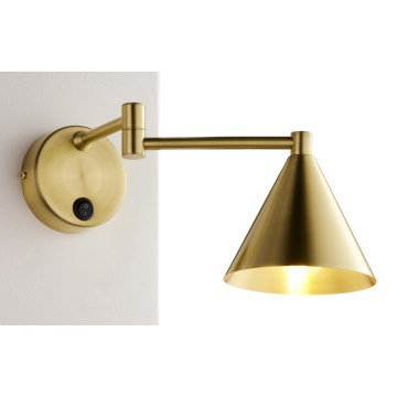 Jupiter 2177 - Guldig vägglampa MIRO 1xE27/15W/230V