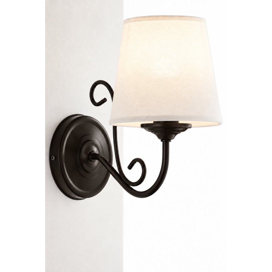 Jupiter 2189 - Vägglampa ARKADA 1xE27/15W/230V svart/vit