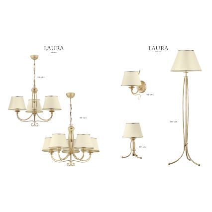 Jupiter 518 - LAP -  Golvlampa LAURA 1xE27/60W/230V