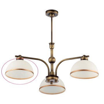 Jupiter - Ersättningsglas till ljuskrona MONTANA E27 vit/brons