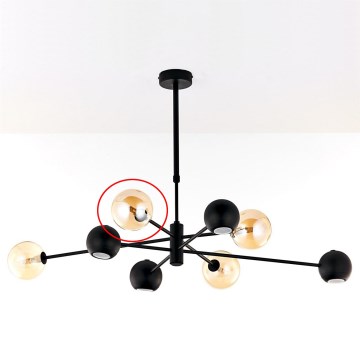 Jupiter - Reservglas till ljuskrona MOKA G9, Ø 12 cm, rökbeige