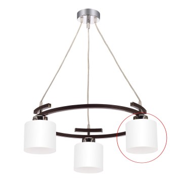 Jupiter - Reservglas till taklampa BASCO E27 Ø 13 cm vit