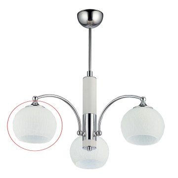 Jupiter - Universellt ersättningsglas LARGO E27 diameter 15 cm vit