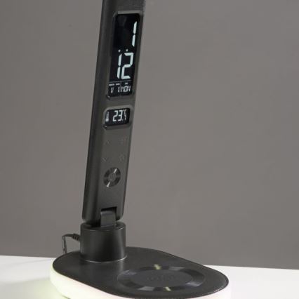 JUST LIGHT. 11018-18 - LED RGBW dimbar bordslampa med touchdimmer och trådlös laddning TINA LED/4W/230V svart