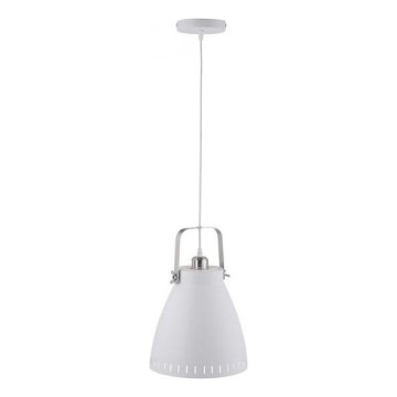 JUST LIGHT. 11060-16 - Ljuskrona med textilsladd EVA 1xE27/60W/230V diameter 26,5 cm vit