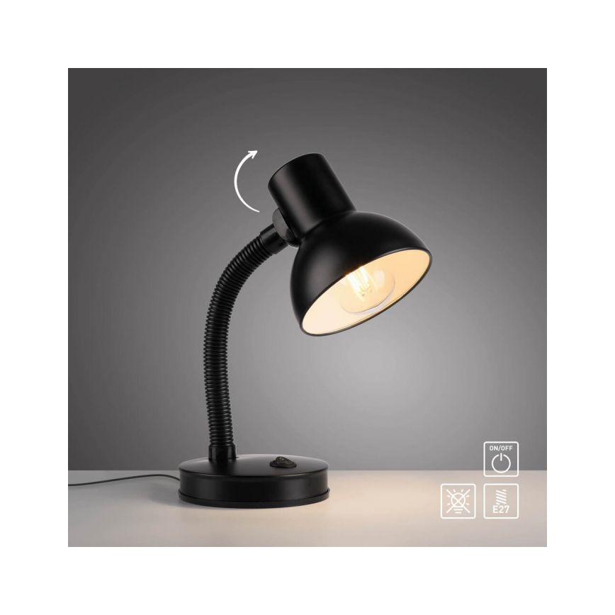 JUST LIGHT. 11080-18 - Flexibel bordslampa FLEXI 1xE27/25W/230V svart