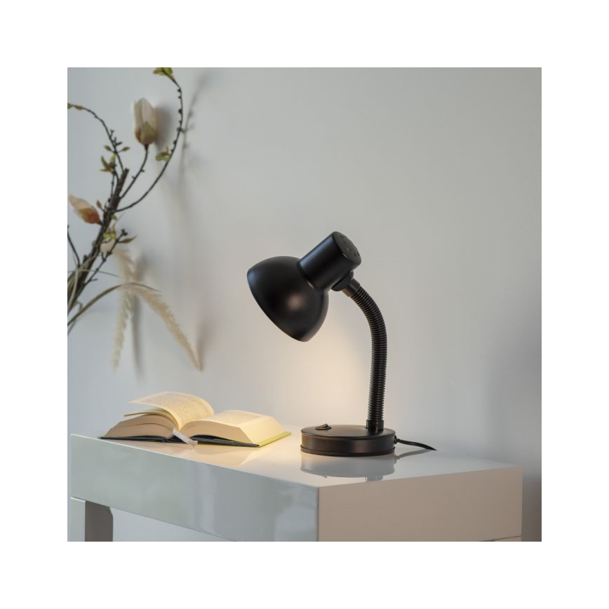 JUST LIGHT. 11080-18 - Flexibel bordslampa FLEXI 1xE27/25W/230V svart