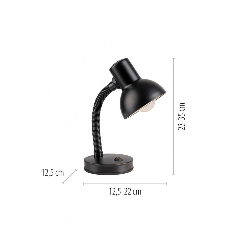 JUST LIGHT. 11080-18 - Flexibel bordslampa FLEXI 1xE27/25W/230V svart