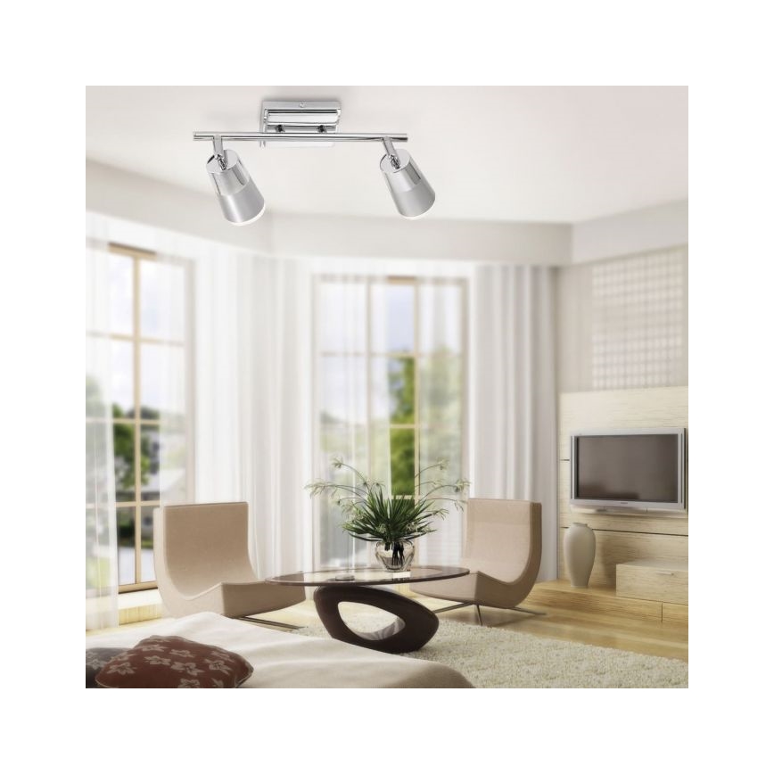 JUST LIGHT. 11229-17 - LED spotlight DALLI 2xLED/3,5W/230V skinande krom