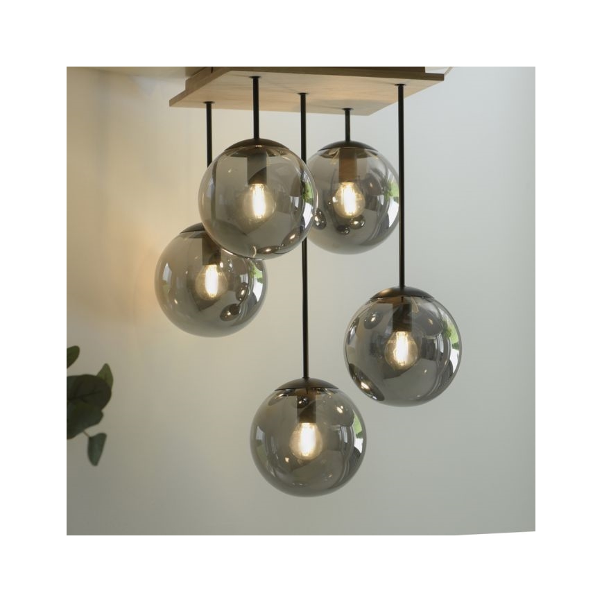 JUST LIGHT. 11395-79 - Pendelkrona WIDOW 5xE14/25W/230V ek