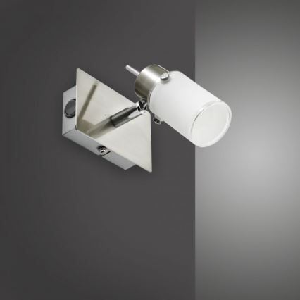 JUST LIGHT. 11931-55 - LED väggspotlight MAX 1xGU10/4W/230V matt krom