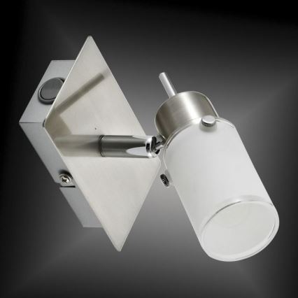 JUST LIGHT. 11931-55 - LED väggspotlight MAX 1xGU10/4W/230V matt krom