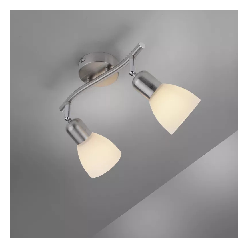 JUST LIGHT. 11952-55 - Spotlampa KARO 2xE14/40W/230V, matt krom