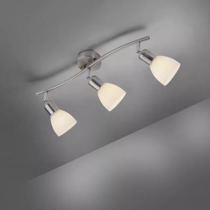 JUST LIGHT. 11953-55 - Spotlampa KARO 3xE14/40W/230V matt krom