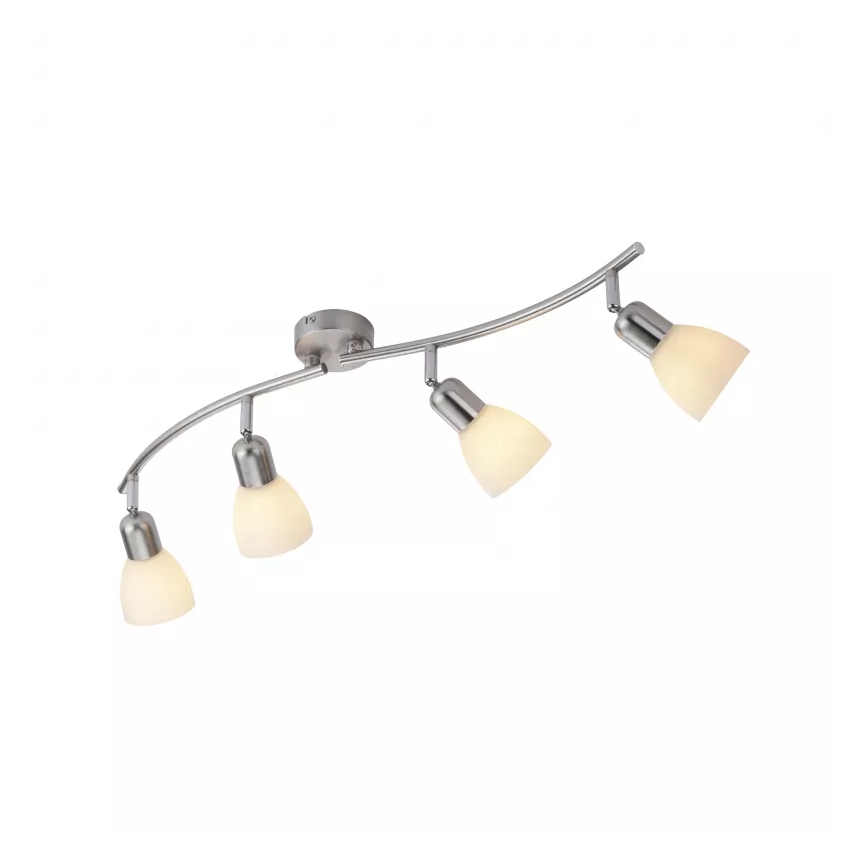 JUST LIGHT. 11954-55 - Takspot KARO 4xE14/40W/230V mattkrom