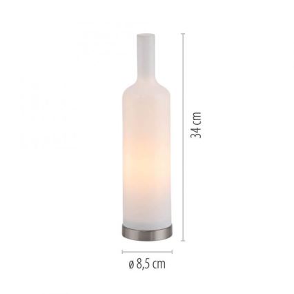 JUST LIGHT. 14006-16 - Bordslampa BOTTLE 1xE14/25W/230V vit